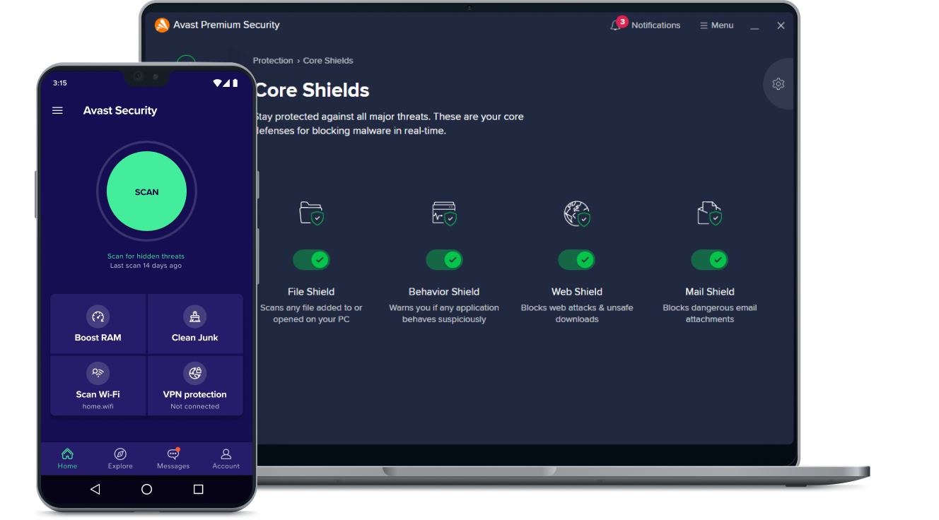 Premium security - core shields